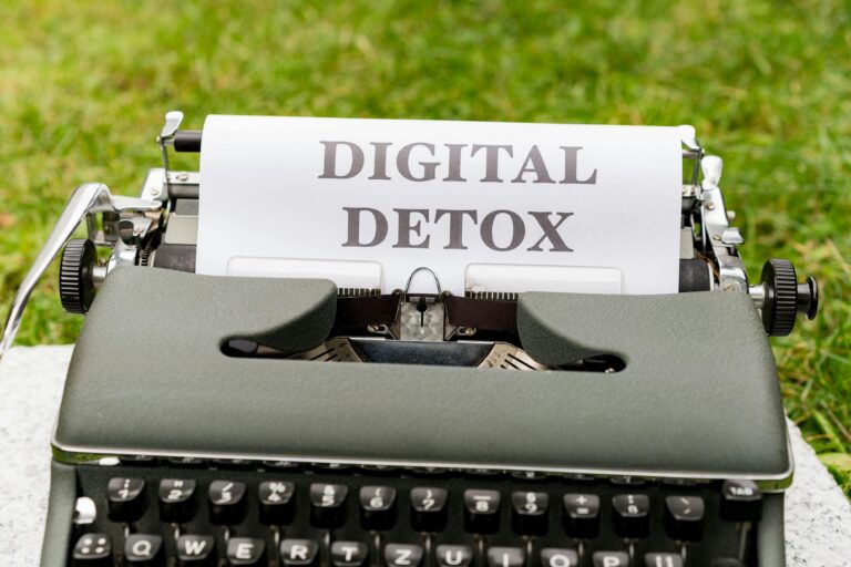 écriture "digital detox" - #serenitybodymind